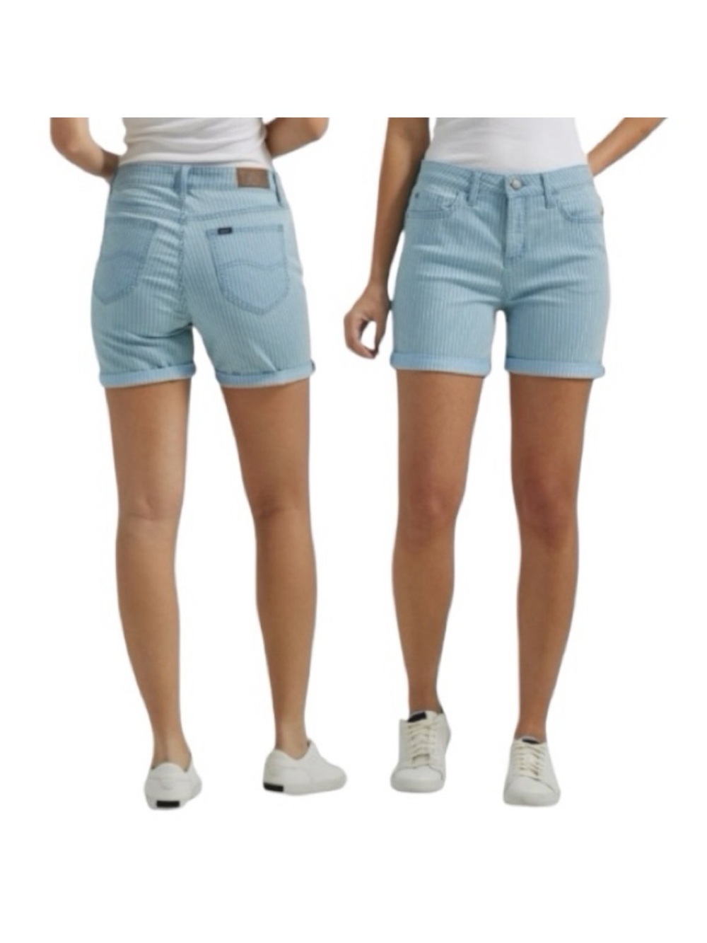 Lee Mid Rise Light Strip Shorts